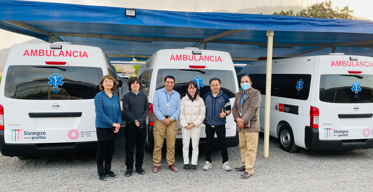 ペルー向けコロナ対策機材プロジェクトにおいて救急車95台を供与